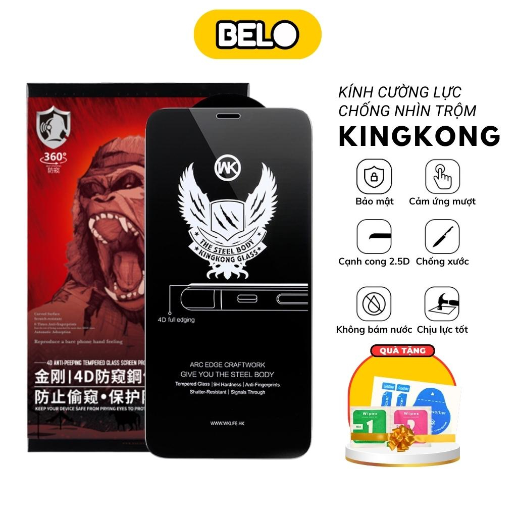 Kính cường lực chống nhìn trộm iphone, cường lực Kingkong cho ip 7/8/7plus/8+/x/xs/xsmax/11/12/13/14/pro/promax – Belo