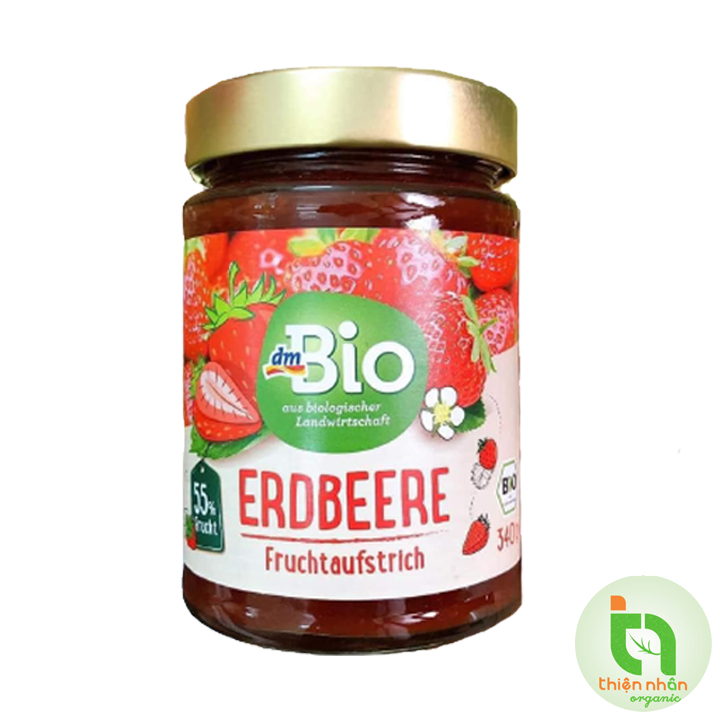 Mứt dâu hữu cơ DmBio 340g Organic strawberry jam