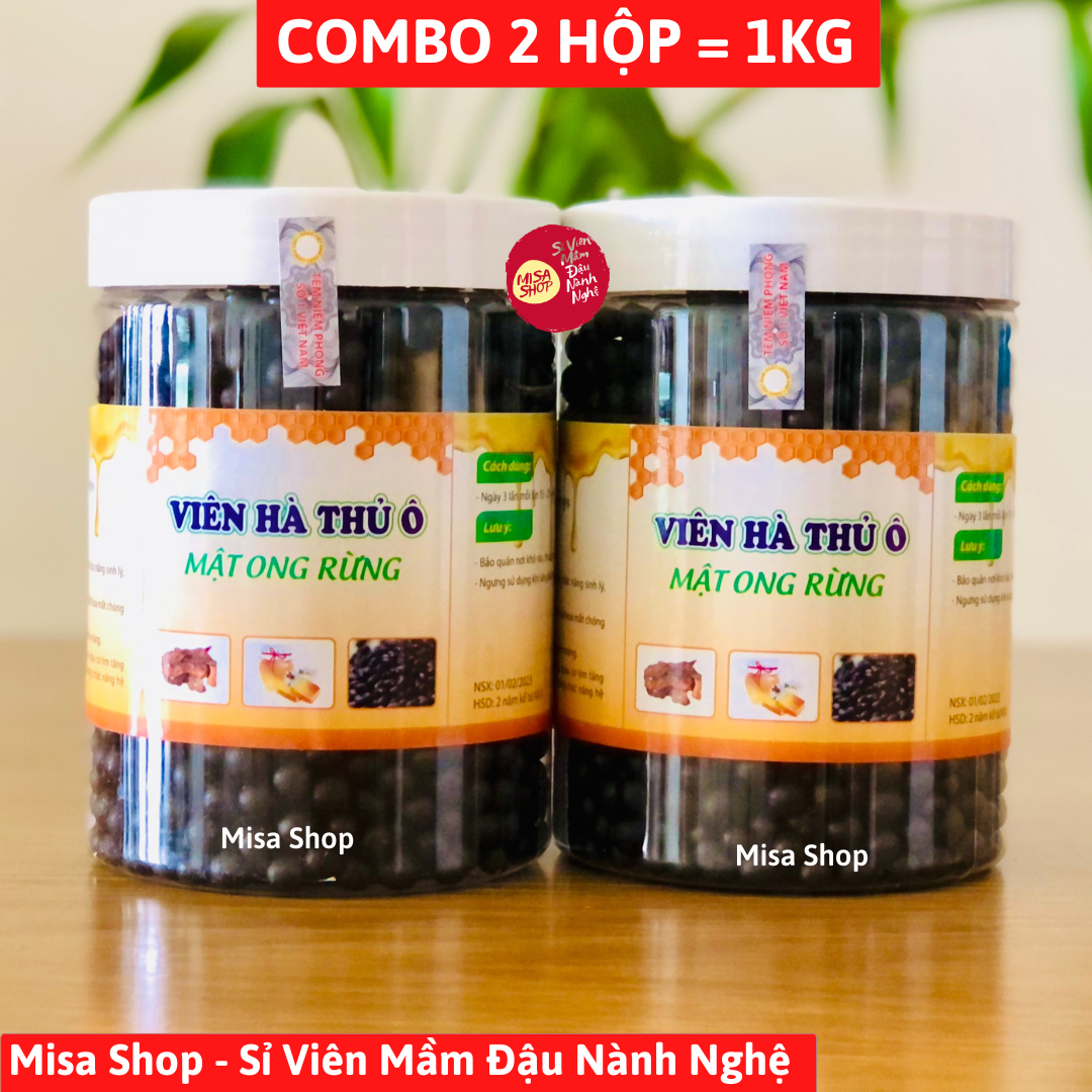 Viên hà thủ ô mật ong rừng đậu đen mè đen - misa shop