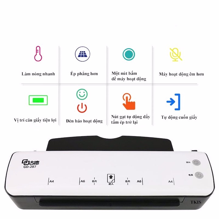 Máy ép plastic khổ a4 gd287 ép ảnh và giấy tờ