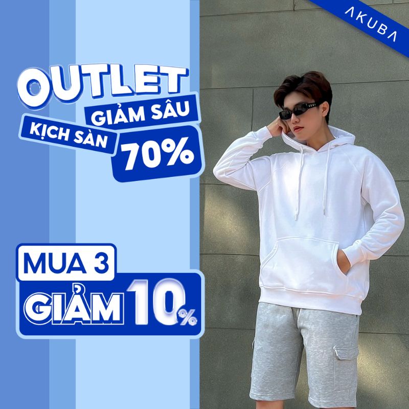 Áo khoác, áo hoodie unisex AKUBA chất liệu thoáng mát, co giãn tốt, không bị xù lông 01JC513