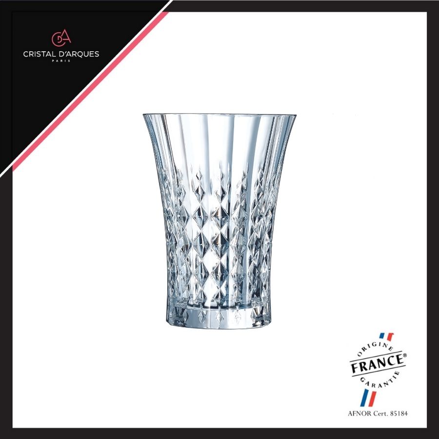 Bộ 6 ly cao pha lê cristal d'arques lady diamond 360ml - crlal9746