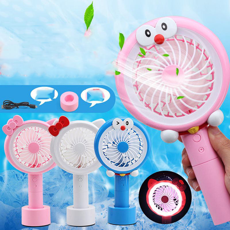 [HCM]QUẠT MIN FAN TÙY CHỈNH 3 CẤP ĐỘ SIÊU MÁT - QUẠT MINI FAN HÀN QUỐC HÌNH THÚ CÓ TẶNG KÈM PIN VÀ CÁP SẠC NHANH- CÓ ĐẾ ĐỂ BÀN TIỆN DỤNG