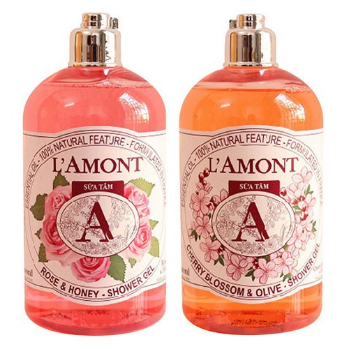 2 chai Sữa Tắm LAmont En Provence được chọn mùi 500ml-chai