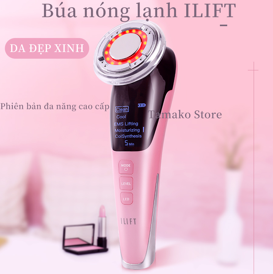 Máy đẩy tinh chất ILIFT, búa nóng lạnh mini, máy chăm sóc da, làm sạch sâu, máy điện di tinh chất serum và lotion, massage lạnh sẽ khít lỗ chân lông, ánh sáng sinh học chống lão hóa và ngừa mụn, EMS nâng cơ chống chảy xệ da mặt