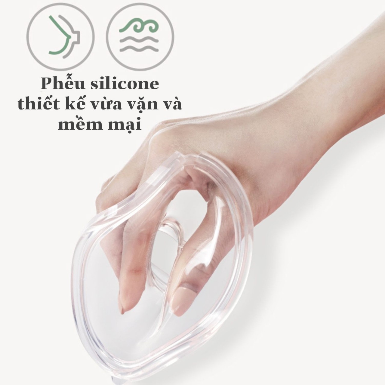 Phễu silicone Easy, dùng cho máy hút sữa Easy, Mama choice, Oidire