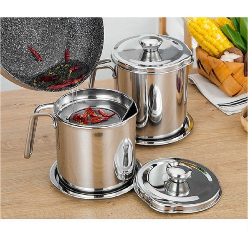 Ca Lọc Dầu Ăn Có Lưới Lọc Cặn bằng INOX 304 - LA