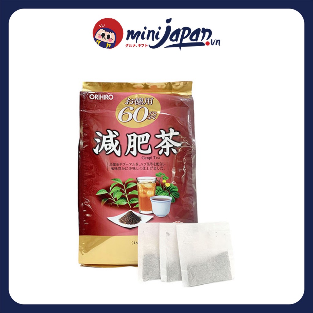 Trà giảm mỡ bụng Genpi Orihiro 60 gói Nhật Bản