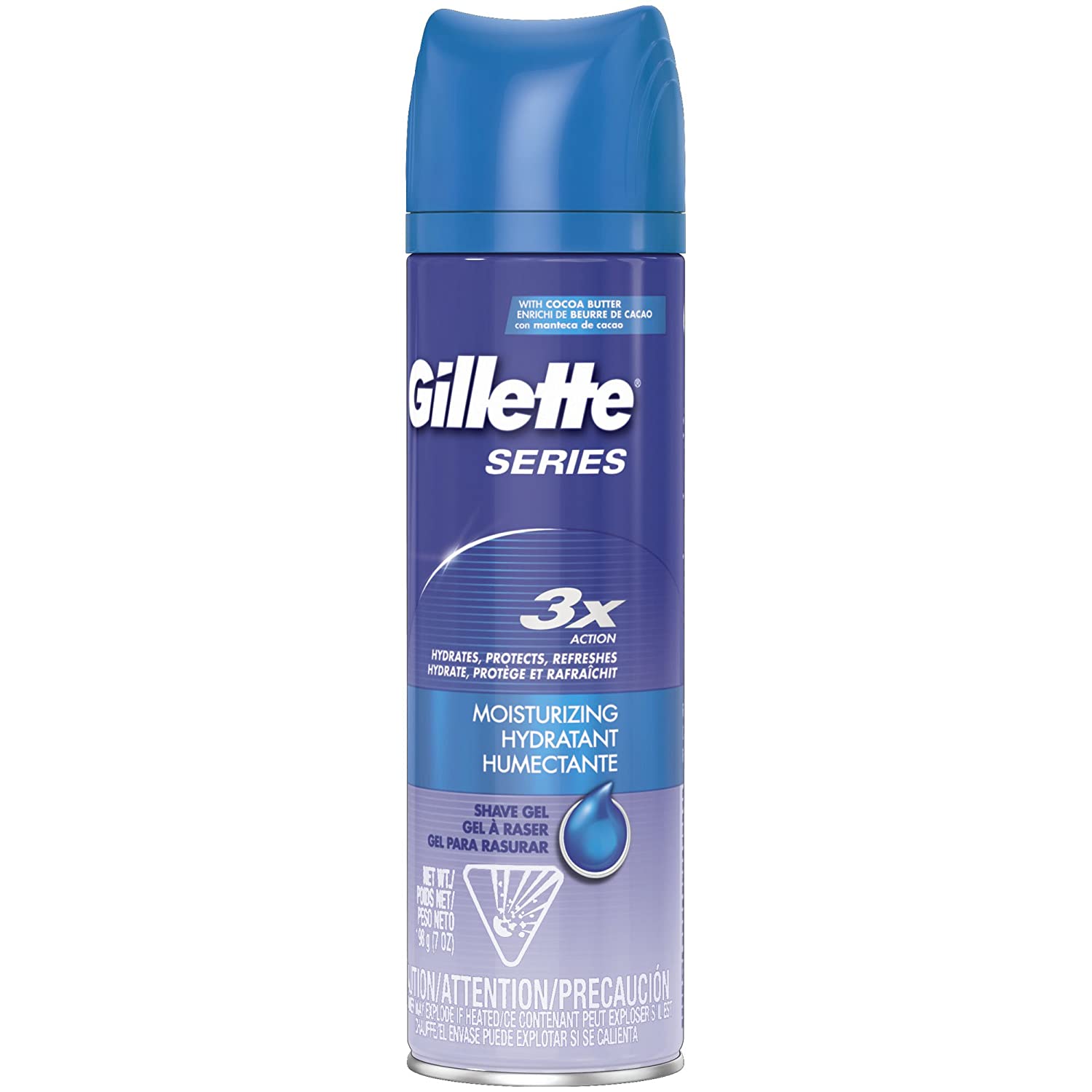 [HCM]Kem cạo râu dưỡng ẩm da Gillette Series 3X Action Shave Gel Moisturizing 198g ( dạng gel )