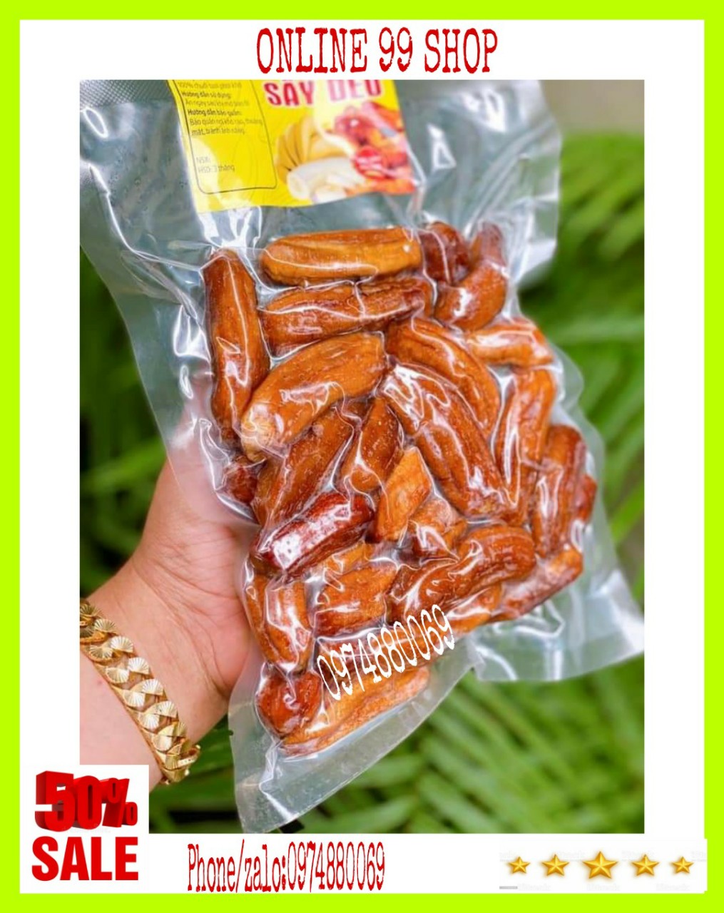 1kg Chuối cao sấy dẻo Bến Tre loại 1