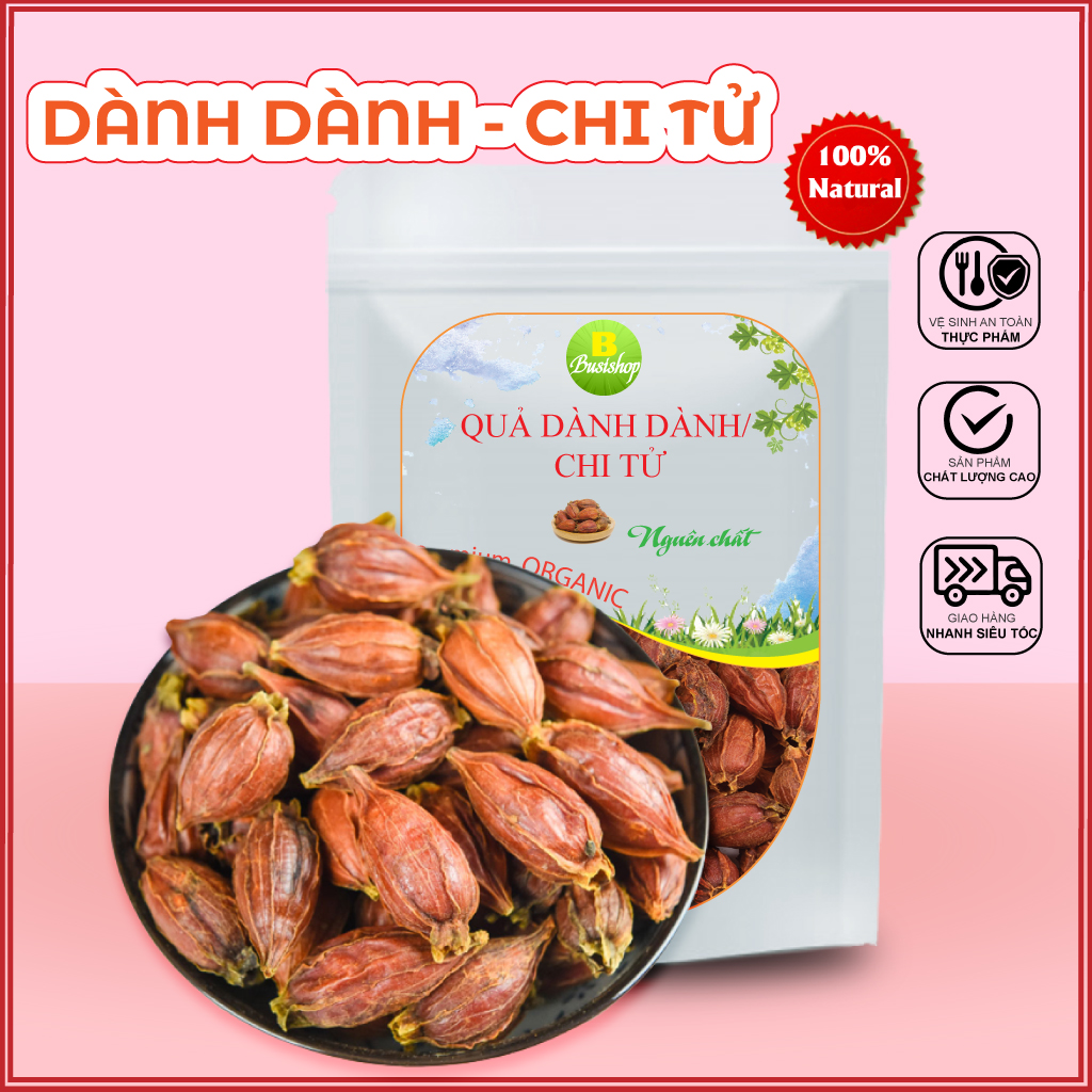 Quả dành dành khô 100g, Quả chi tử thơm sạch, Dành dành khô