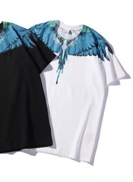 Áo cổ hình cánh chim phối màu sắc nét 3D nổi bật thời trang trẻ trung, Áo phông tay lỡ in hình cánh chim nam nữ siêu hót tree