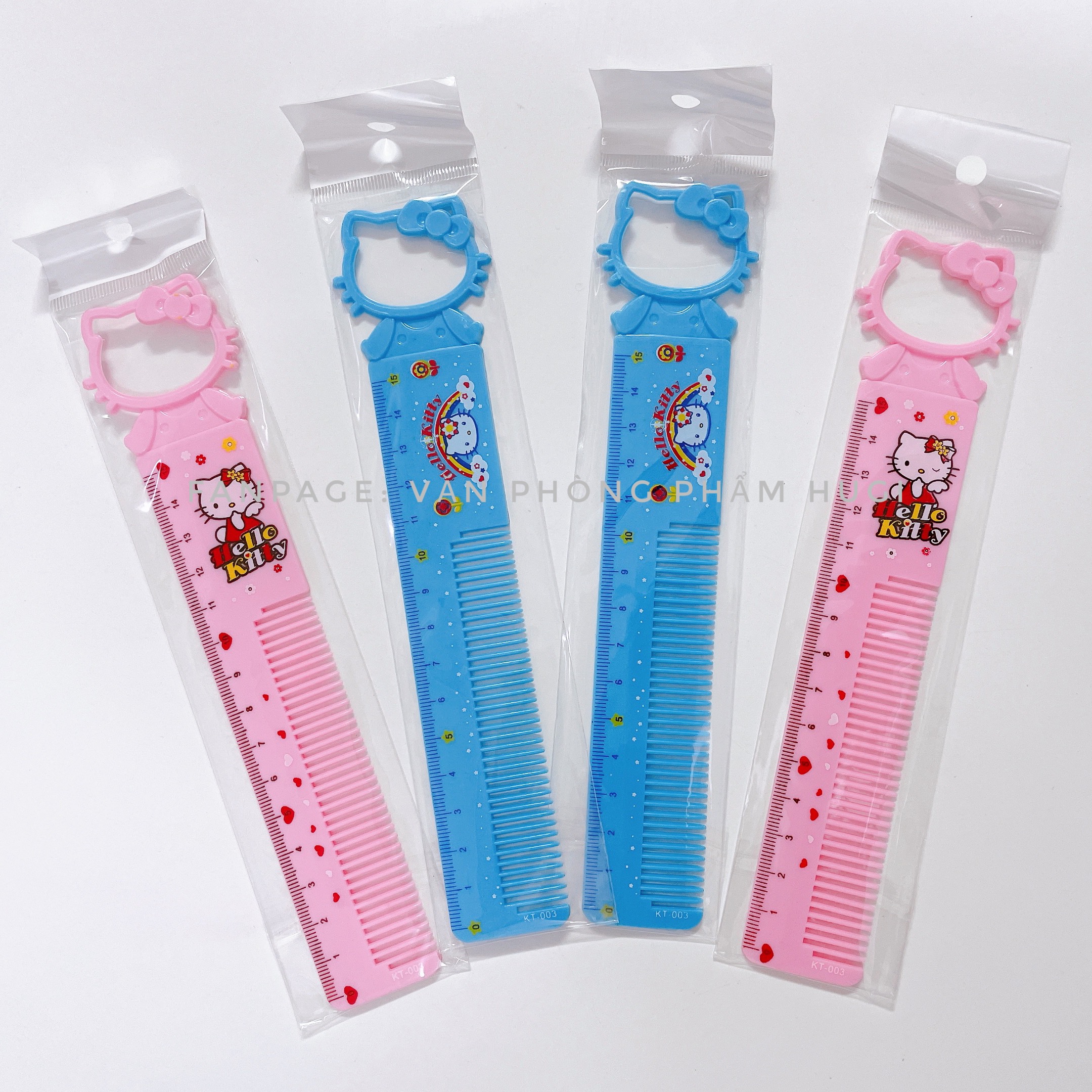 Thước kẻ Hello Kitty dễ thương, Combo 2 cây thước kẻ 15cm Hello Kitty