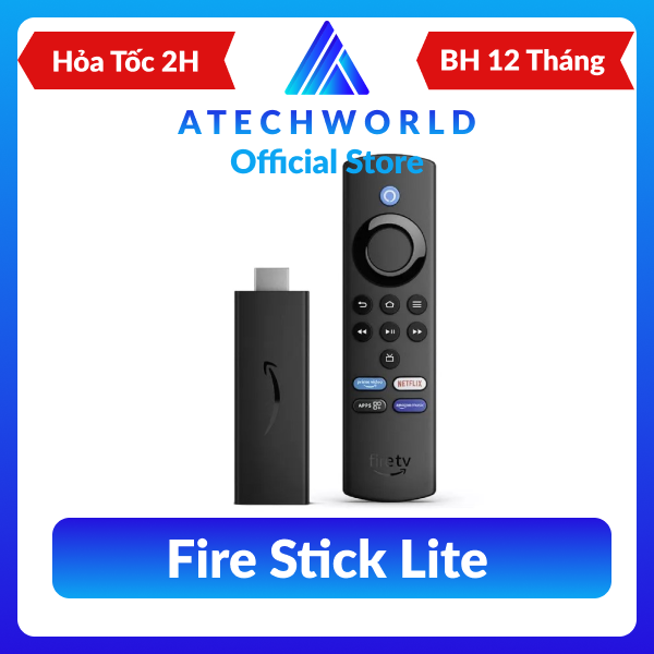 Thiết bị amazon fire stick lite tv kèm điều khiển giọng nói alexa voice - hàng chính hãng