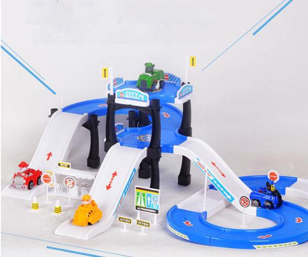 Đồ chơi mô hình biệt đội 4 chú chó cứu hộ parking lot