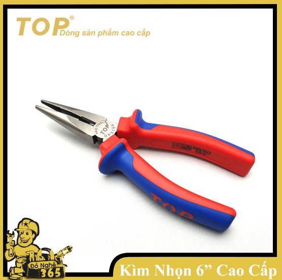 Kìm nhọn cán đỏ xanh 160mm top cao cấp gp5160