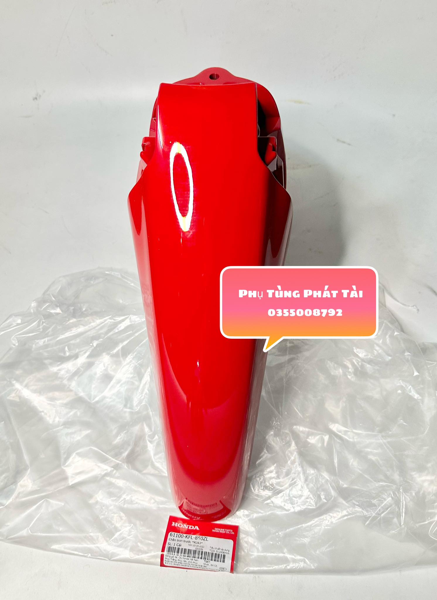 Dè Trước Wave Nhỏ - Wave ZX Đỏ Tươi Chính Hãng Honda Phụ