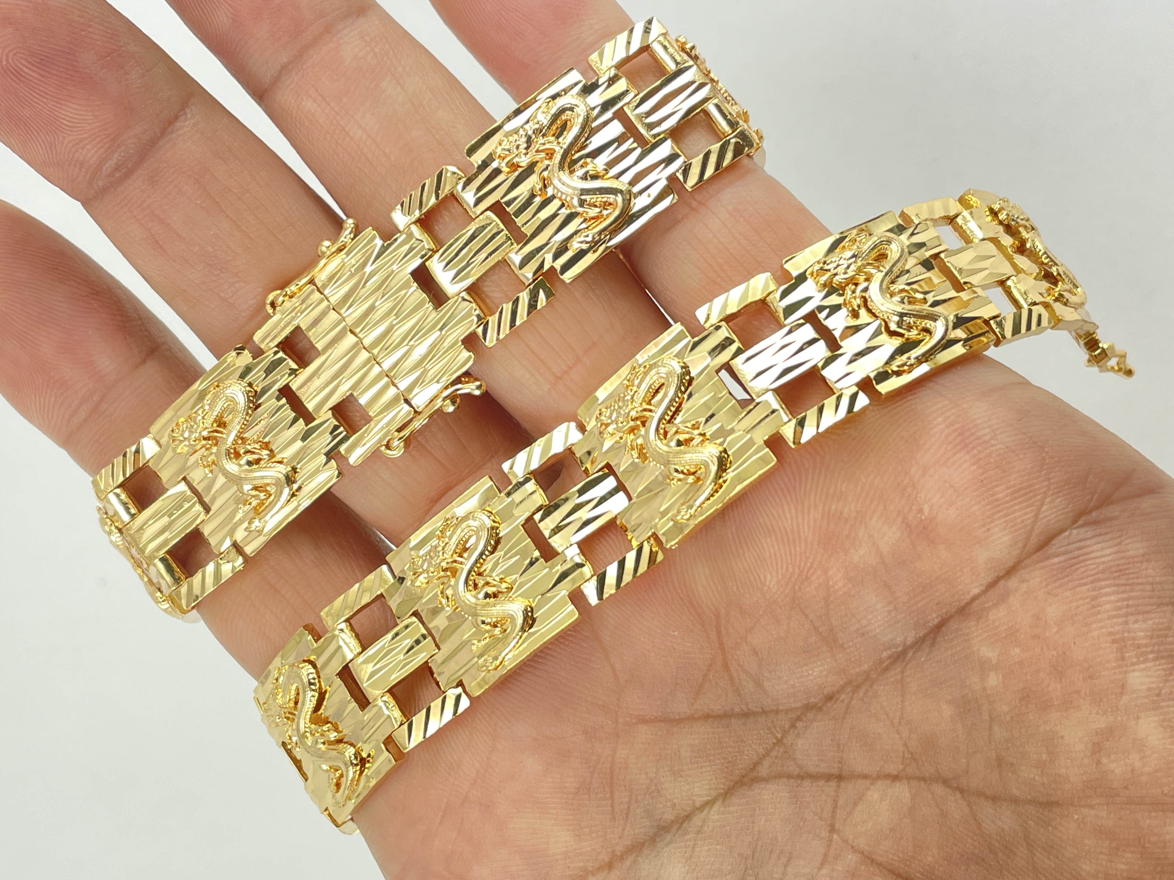 [HCM]LẮC TAY NAM BẢN RỒNG MẠ VÀNG 18K SÁNG BÓNG - LT105L83VN