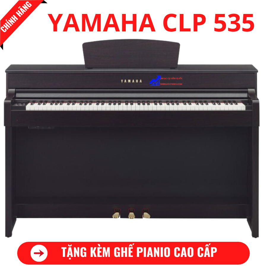 Đàn piano điện yamaha clp 535 + tặng kèm ghế piano cao cấp