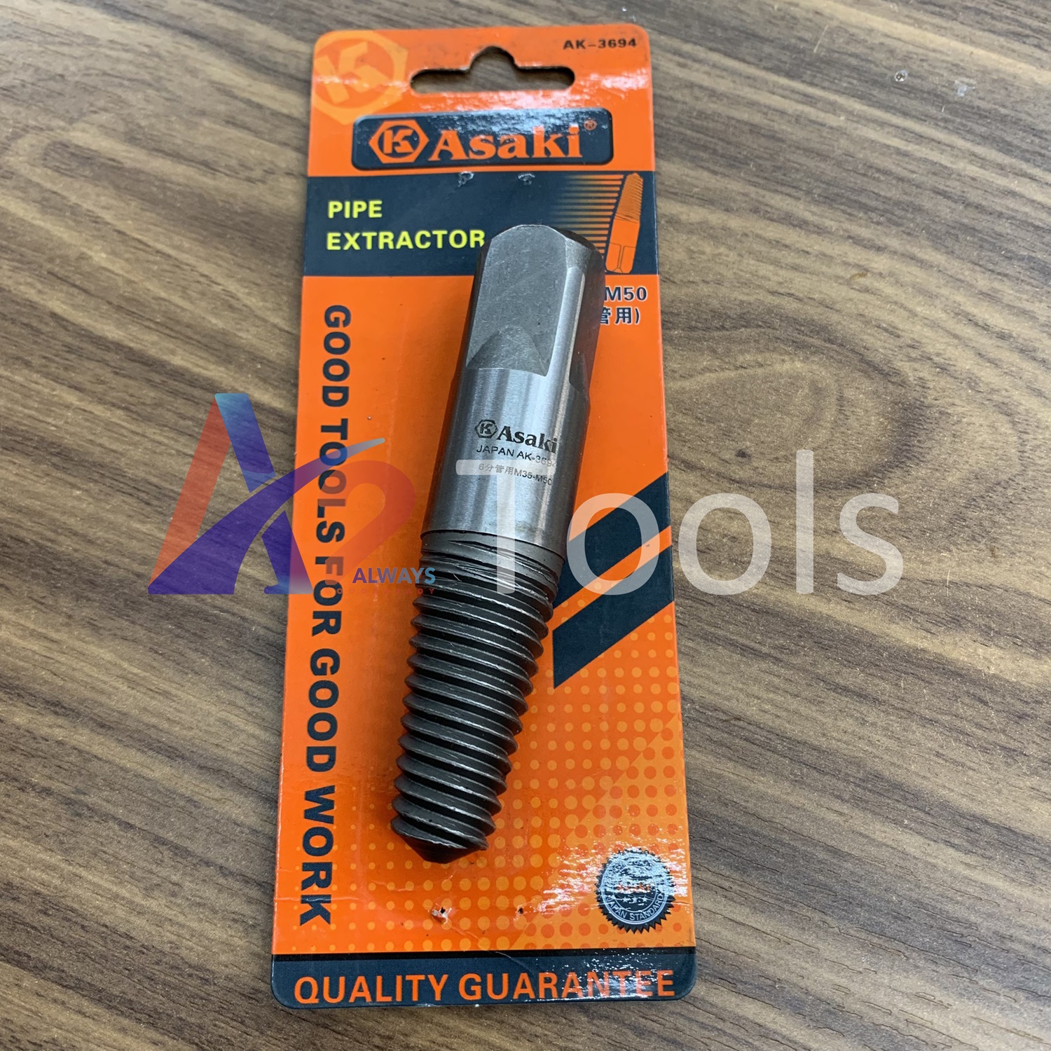 Mũi ren lấy đầu ống nước gãy m35-m50 asaki ak-3694