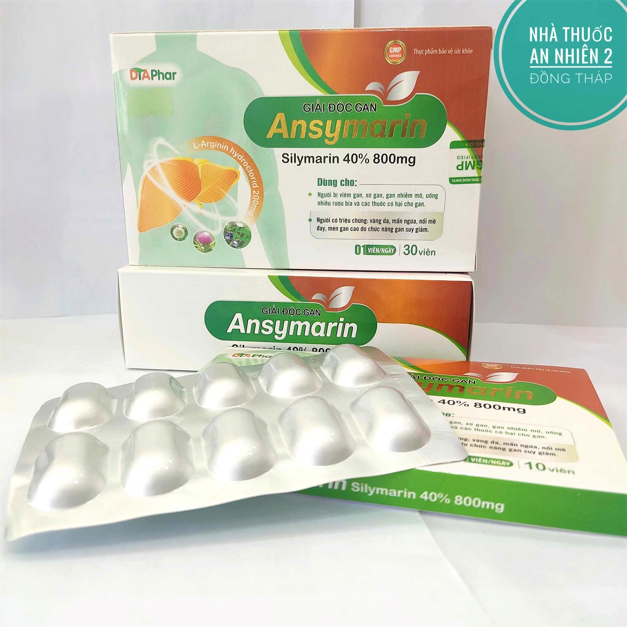 Giải độc gan ansymarin - hộp 30 viên