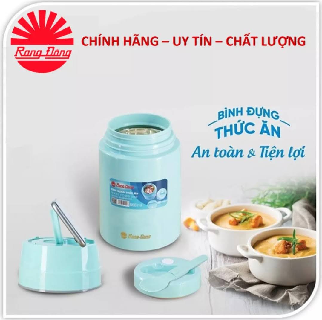Bình đựng thức ăn giữ nhiệt - Hộp đựng thức ăn giữ nhiệt 850ml Cao cấp Rạng Đông