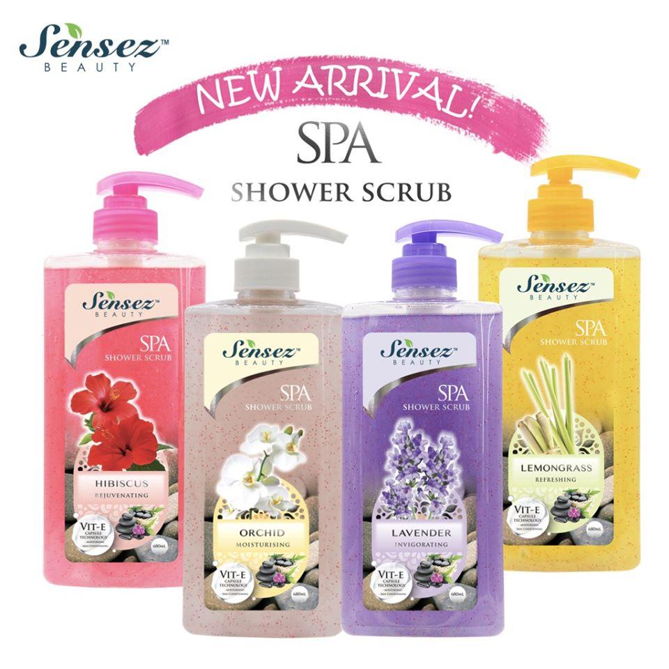 Sữa tắm hạt Massage Sensez 680ml - hàng nhập khẩu từ Malaysia