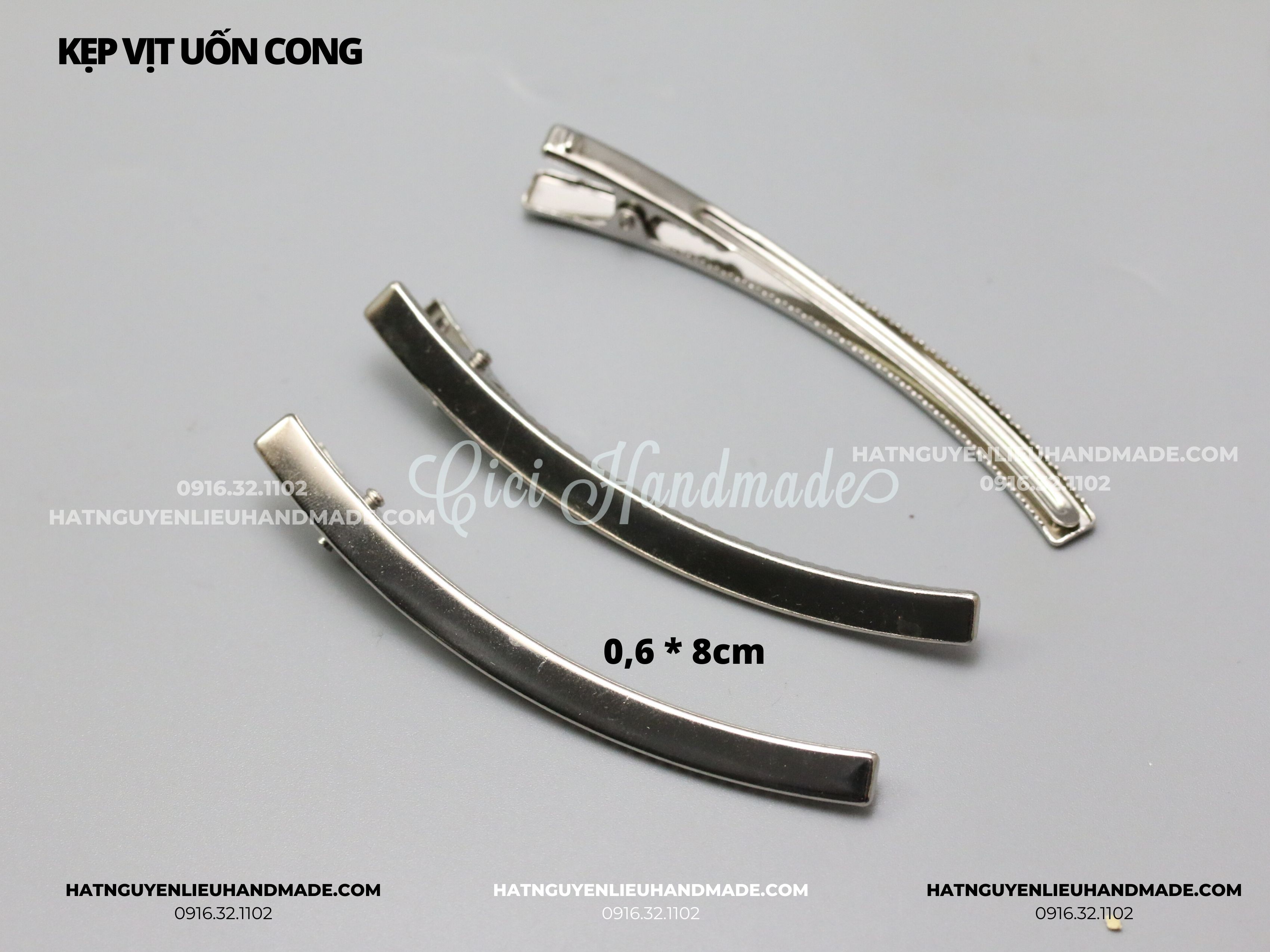 Kẹp vịt kẹp mái mảnh uốn cong, kẹp tóc, kẹp mái, phôi phụ kiện tóc Cici Handmade kẹp tóc hàn quốc kẹp tóc xịn