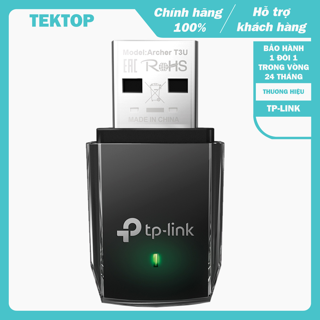Usb wifi băng tần kép tp-link archer t3u, công nghệ mu-mimo