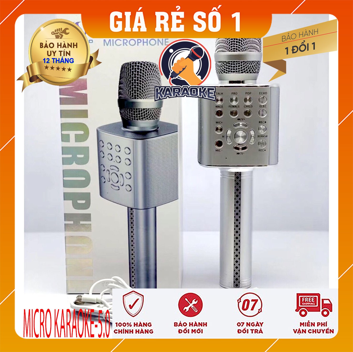Mic Hát Karaoke YS-96 Kèm Loa Bluetooth Chính Hãng Micro Karaoke Bluetooth Cao Cấp YS-96 Mic Karaoke Bluetooth Tích Hợp Thu Âm Live Stream Âm Vang Bass Trầm Ấm Lọc Âm Cực Chuẩn Chống Hú Rít Pin Cực Trâu- BẢO HÀNH 12 THÁNG 1 ĐỔI 1