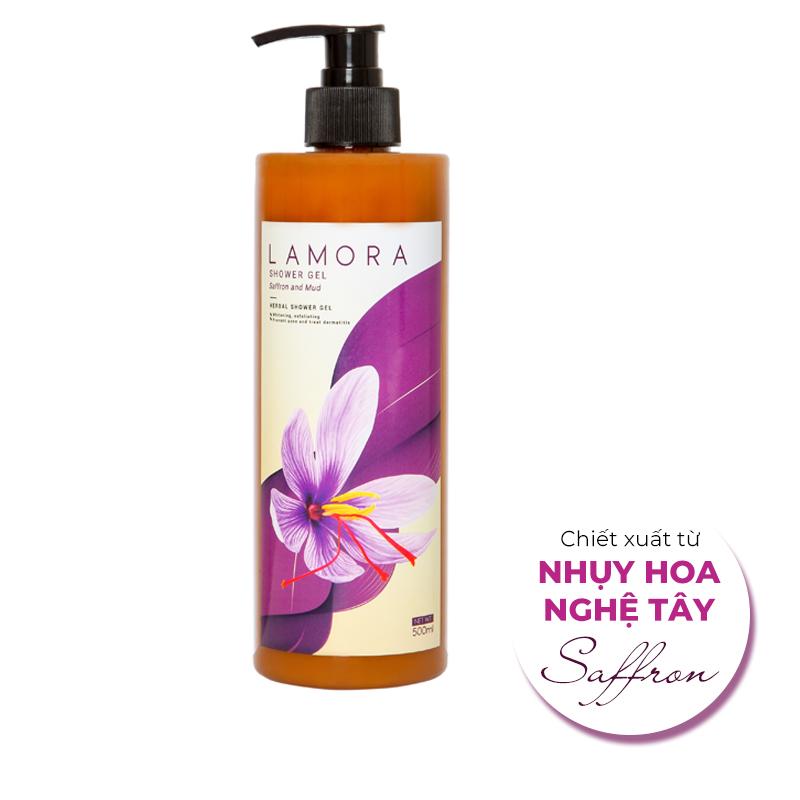 Sữa Tắm Dược Liệu Saffron & Bùn Khoáng LAMORA - Sữa tắm dưỡng da