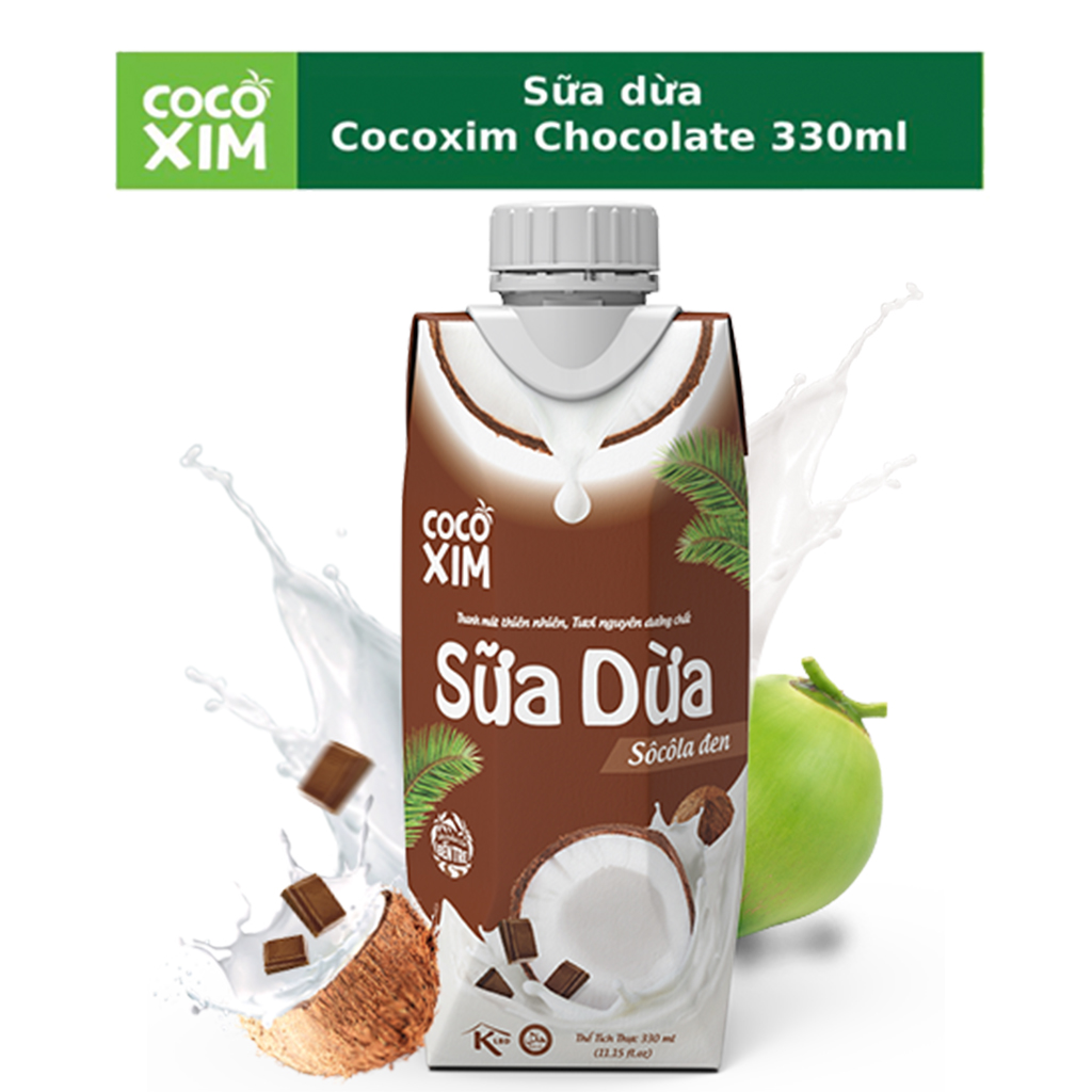Hộp 330ml sữa dừa socola đen cocoxim đóng hộp-pupstore