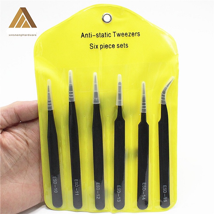 Combo 6 nhíp gắp linh kiện , chống tĩnh điện , không gỉ