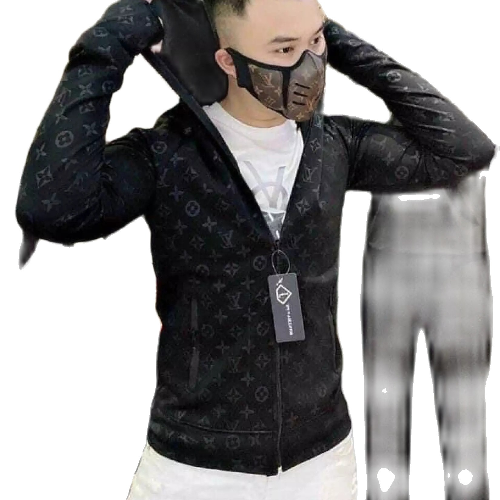 [HCM]ÁO KHOÁC CHỐNG NẮNG CHỐNG TIA UV NAM MÀU ĐEN HỌA TIẾT VL Sannashop A1167