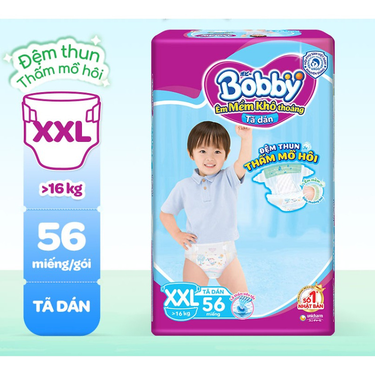 Tả dán bobby xxl56 miếng