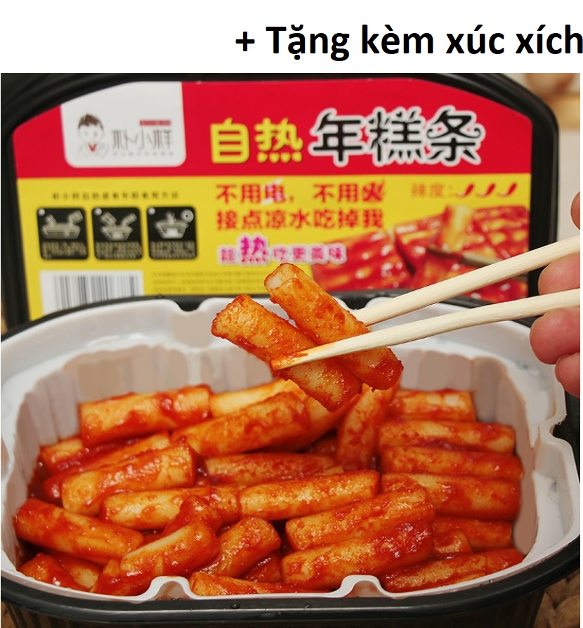 Size to 320g] lẩu bánh gạo tokbokki tự sôi - tokbokki ăn liền tự sôi - lẩu tự sôi tokbokki hàn quốc - đồ ăn liền tự sôi trung quốc