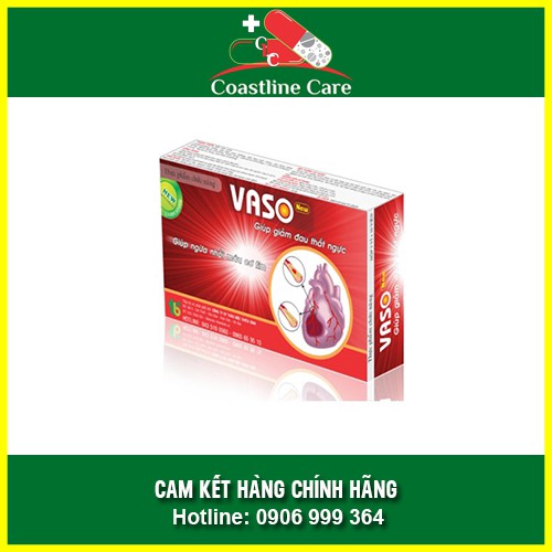 Viên Uống VASO New - Giúp Tim Mạch Khỏe Mạnh Giảm Nguy Cơ Nhồi Máu Cơ Tim (Hộp 30 Viên)