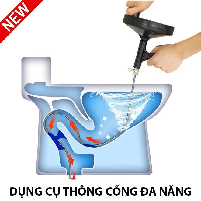 Dung cu thong cong bi tac, dung cu ve sinh cac cong, dung cu thong cong chuyen nghiep, Dụng cụ thông cống dây dài 5m, dễ loại bỏ các chất cặn bã từ trong ống nhờ vào sự cơ động của lò xo thép. Bảo hành toàn quốc 1 đổi 1 bởi Sun Store