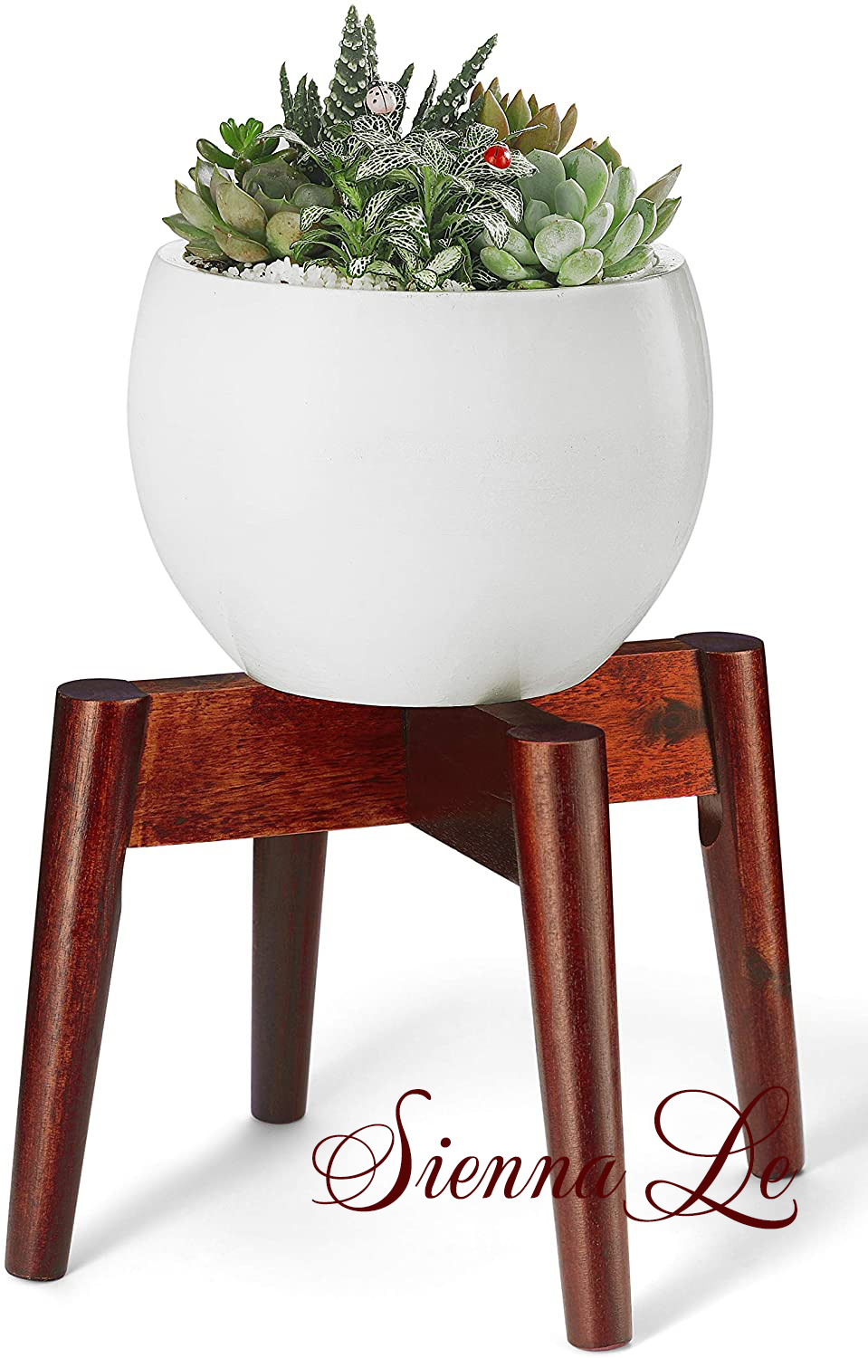 [Sienna Le] Đôn Gỗ Nhỏ, Giá Kệ Đế Đỡ Chậu Hoa - Phong cách Mid-Century - Cao 19 cm x Rộng 24,5 cm