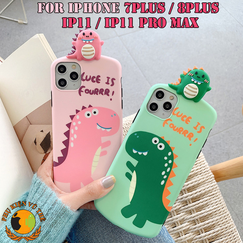 Ốp Lưng Dẻo Silicone Khủng Long Leo Trèo 4D Nổi Đủ Mã Cho iPhone 6 / 6s / 7 / 8 / 6Plus / 6sPlus / 7Plus / 8Plus / X / XS Max / iP11 / iP11ProMax / iP12 / 12ProMax Style Hoạt Hình Dễ Thương, Bền, Chống Sốc Mạnh