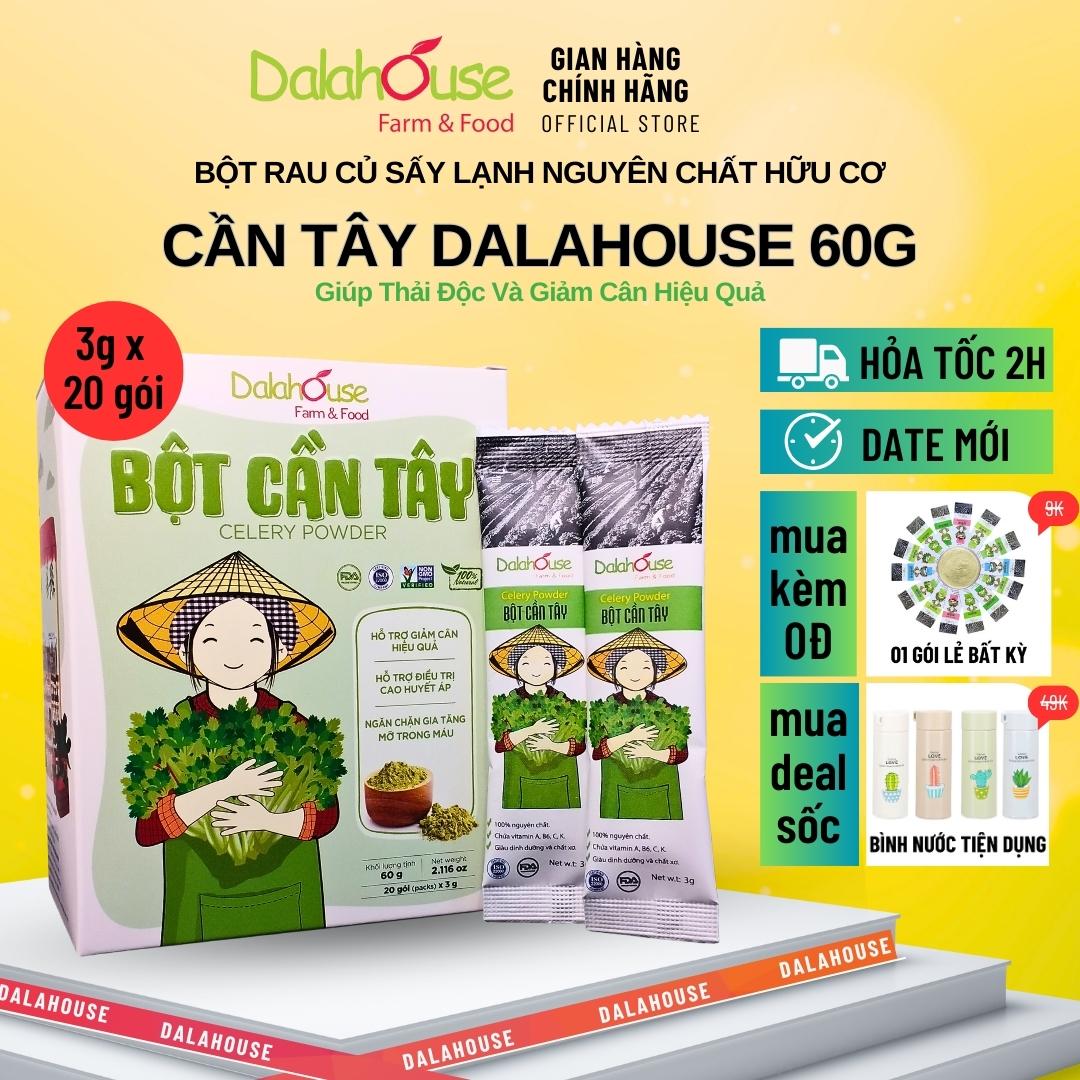 Bột Cần Tây Dalahouse 60g - Giảm Cân, Đẹp Da, Tốt Cho Tim Mạch, Detox Cơ Thể, Bổ Sung Vitamin, Chất Xơ