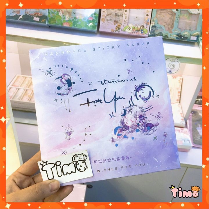 Sticker Vintage Cổ Điển Phong Cách Nữ Tính Dễ Thương Dùng Trang Trí Sổ Tay Vở Góc Học Tập Mũ Bảo Hiểm 6 Tấm Stickers 7.5cm x 7.5cm