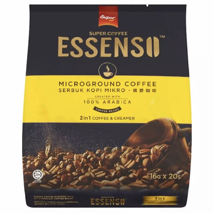 Cà phê hòa tan 2 in 1 Super Essenso Microground Coffee 2 in 1 Coffee & Creamer Coffee Beans 20 x 16g