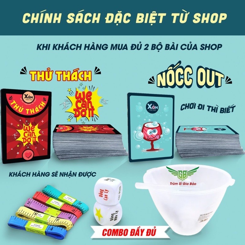 ✱☒ Bộ bài thử thách 60 lá board game bản đặc biệt bài drinking game dành cho team chuếnh choáng thích nốc out