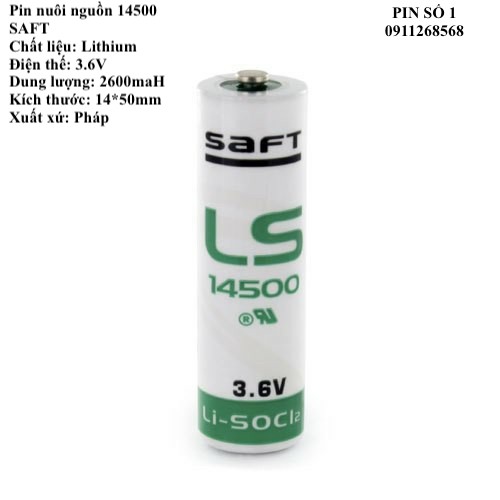Pin nuôi nguồn plc saft ls14500 lithium 3.6v
