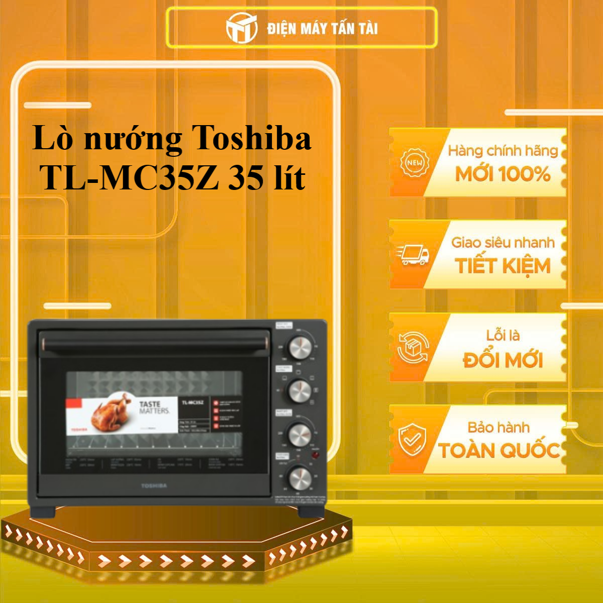 Lò nướng Toshiba TL-MC35Z 35 lít - GIAO TOÀN QUỐC - CHỈ MIỄN PHÍ HCM