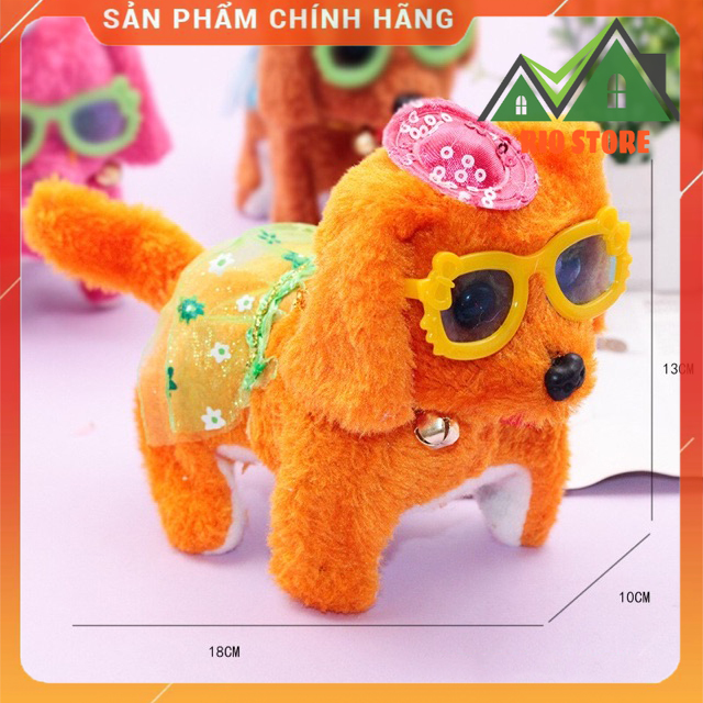 TẶNG PIN-  Thú nhồi bông biết đi, cún con biết hát, đồ chơi chó con phát nhạc kích thích khả năng vận động của bé