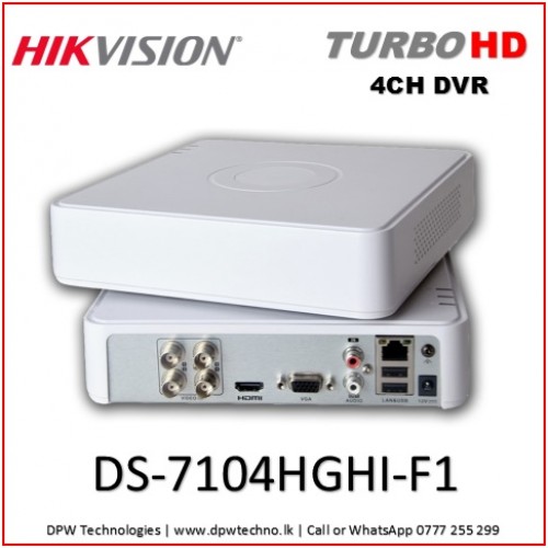 Đầu ghi hình HD-TVI 4 kênh TURBO 3.0 HIKVISION DS-7104HGHI-F1. HÀNG CHÍNH HÃNG