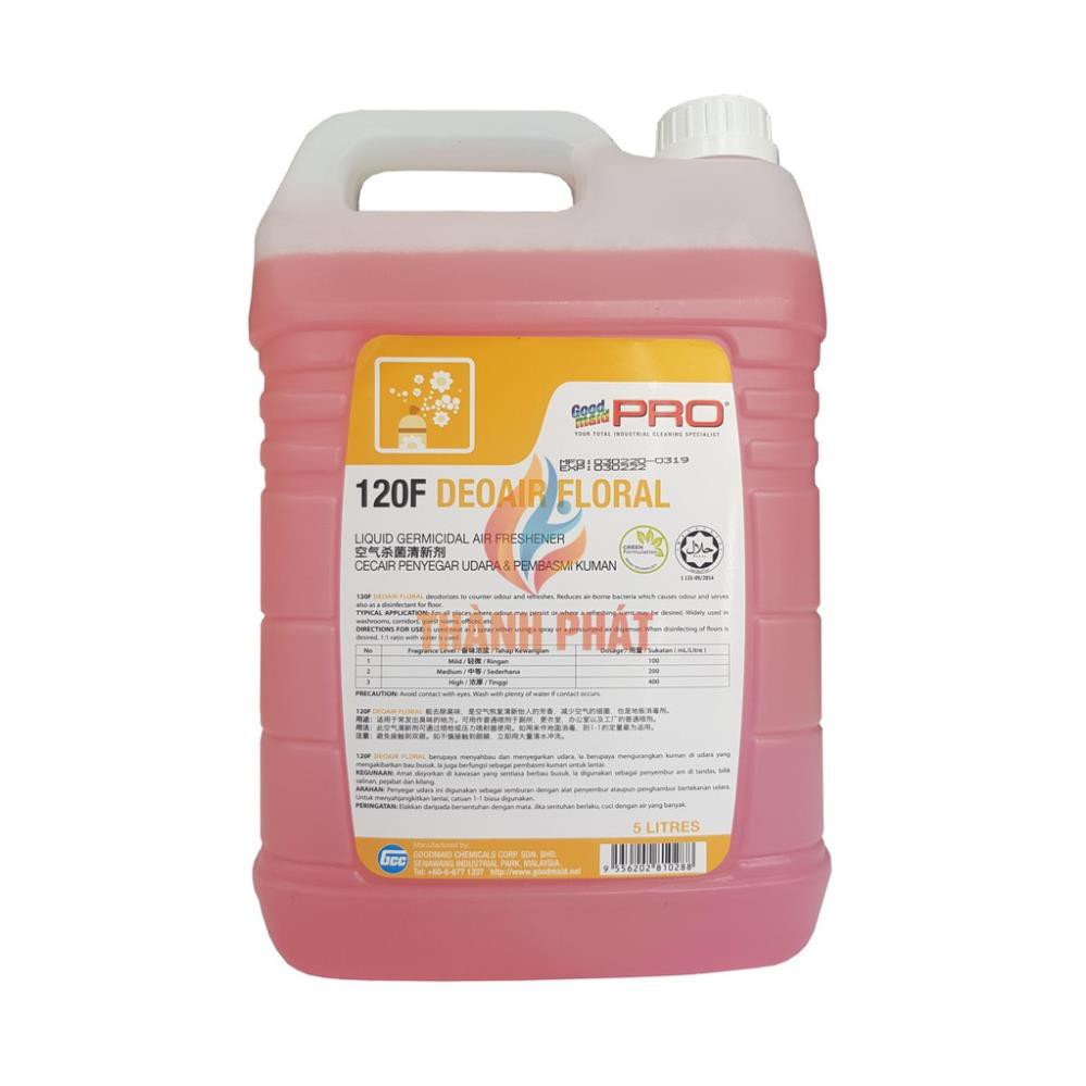 [HCM]Dung dịch khử mùi Goodmaid Pro GMP 120F DEOAIR FLORAL 5L(Malaysia)