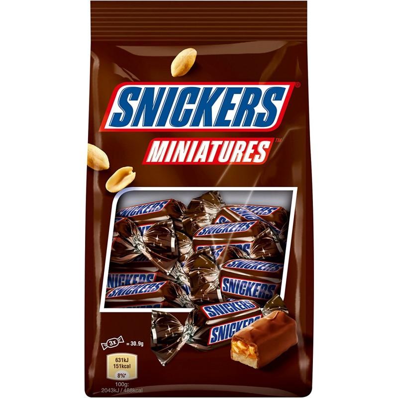 Kẹo sô cô la snickers miniatures chocolate 150g - uk